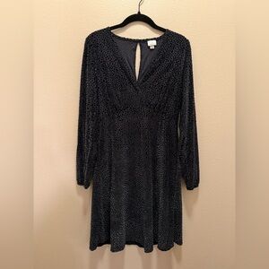 dark green long sleeve dress